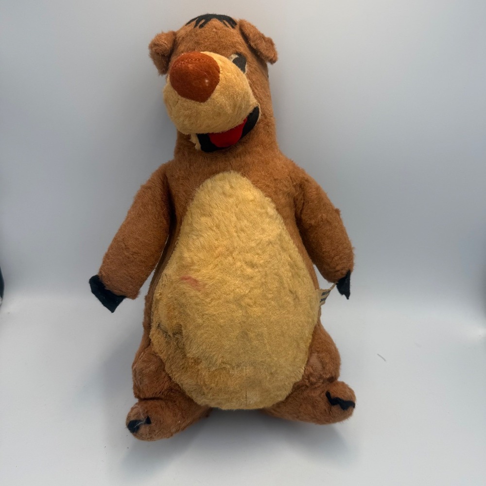 Vintage 1966 Walt Disney Jungle Book Baloo Bear Plush Gund Mfg Co J Swedlin Inc